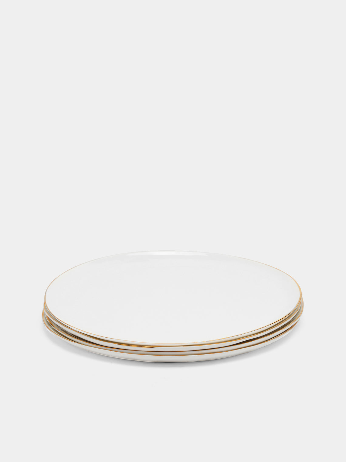 Feldspar - Hand-Painted 24ct Gold and Bone China Dinner Plates (Set of 4) -  - ABASK