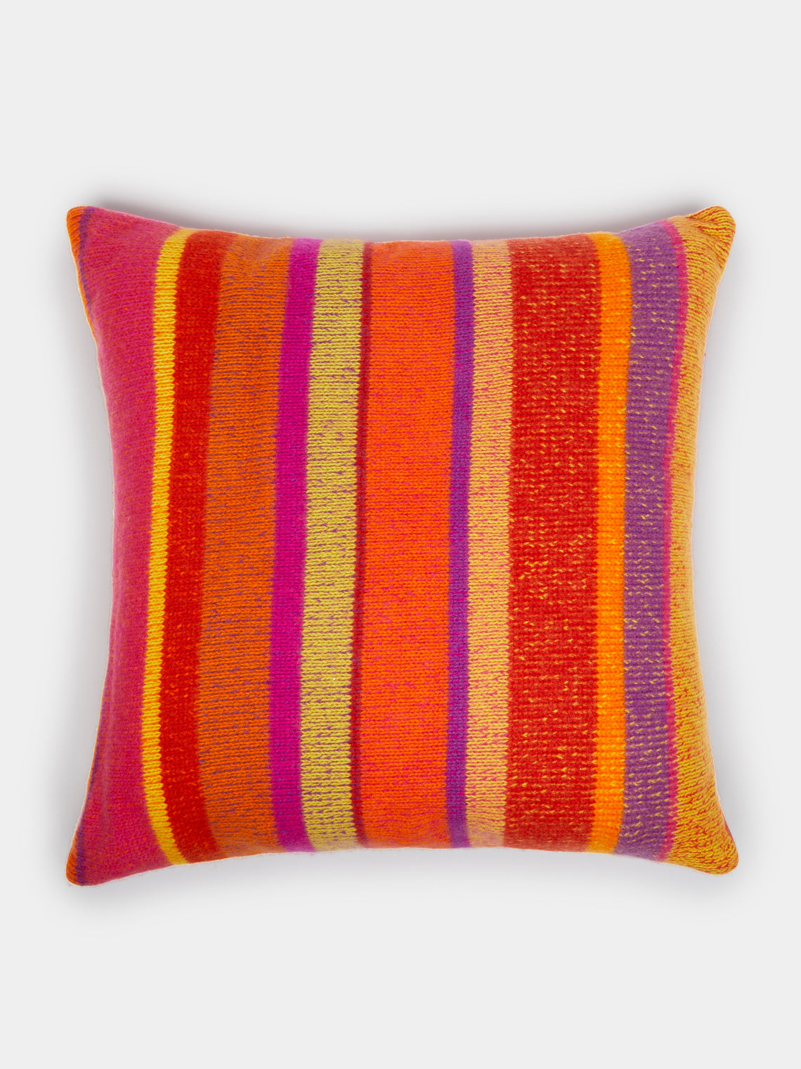 The Elder Statesman - Stripe Super Soft Cashmere Pillow -  - ABASK