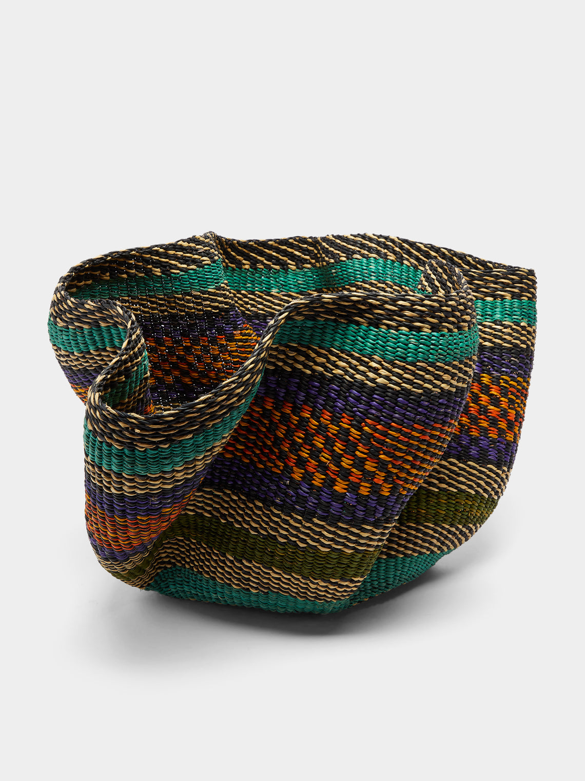 Baba Tree - Pakurigo Wave Handwoven Elephant Grass Basket -  - ABASK