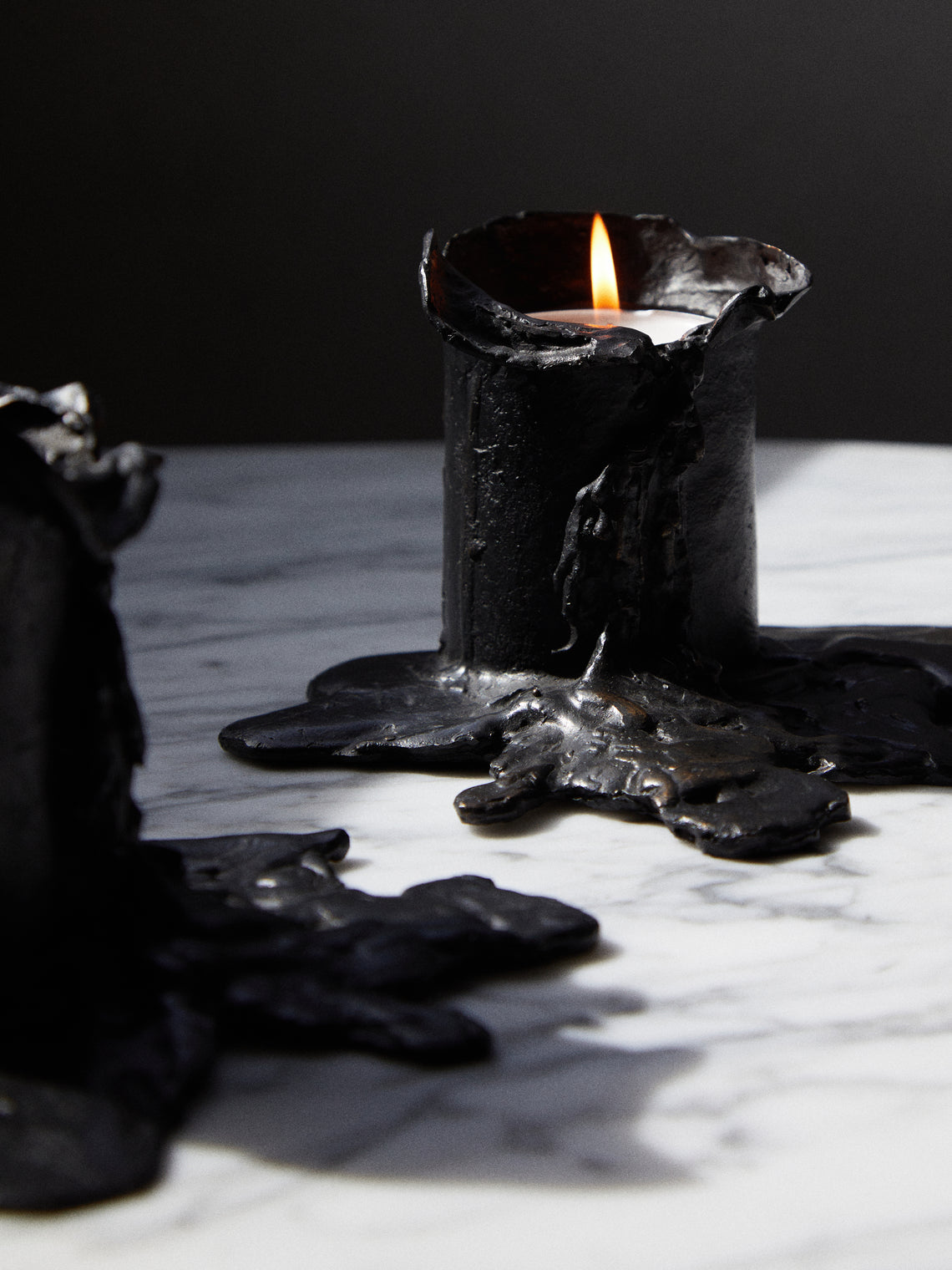 Osanna Visconti - Melted Hand-Cast Bronze Candle Holder -  - ABASK