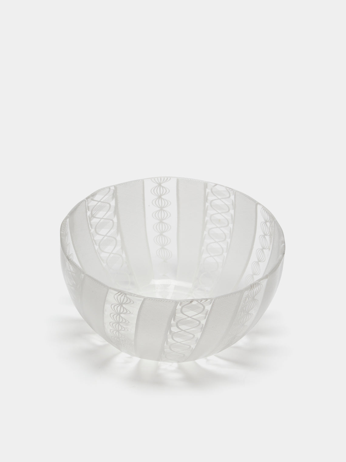 Antique and Vintage - 1950s Venini Ritortoli Bowl - White - ABASK