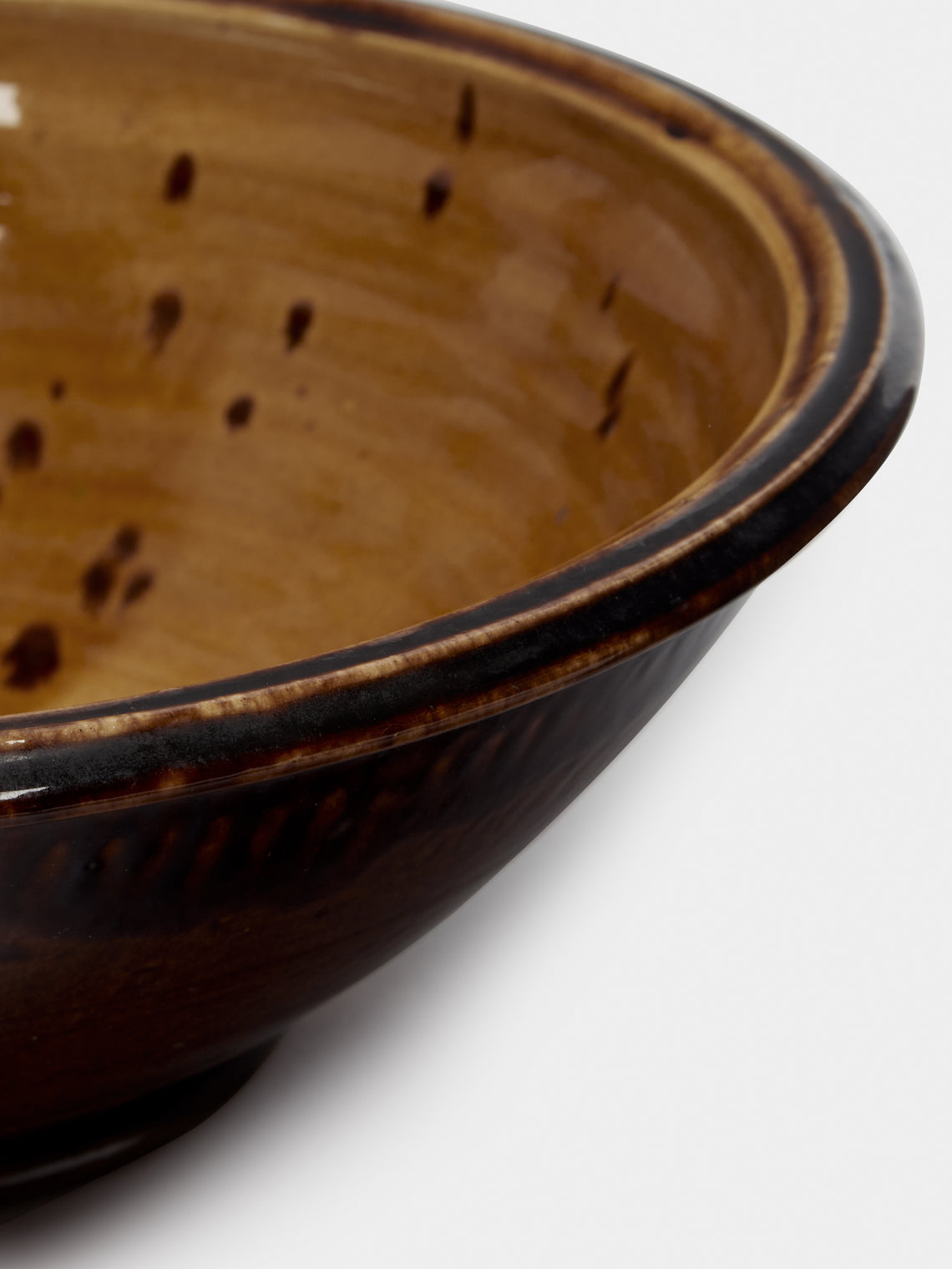 Antique and Vintage - 1950-1970 Fat Lava Bowl - Brown - ABASK