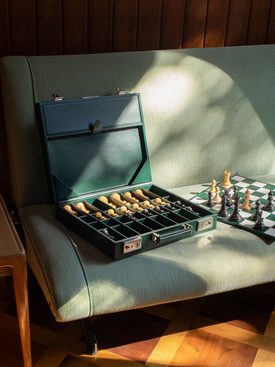 Asprey - Hanover Saddle Hide Chess Case - Green - ABASK