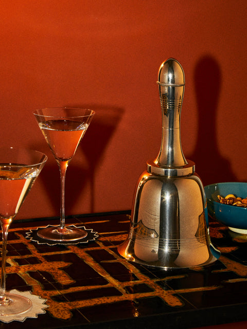 Antique and Vintage - 1930s Hukin & Heath Silver-Plated Bell Cocktail Shaker - Silver - ABASK