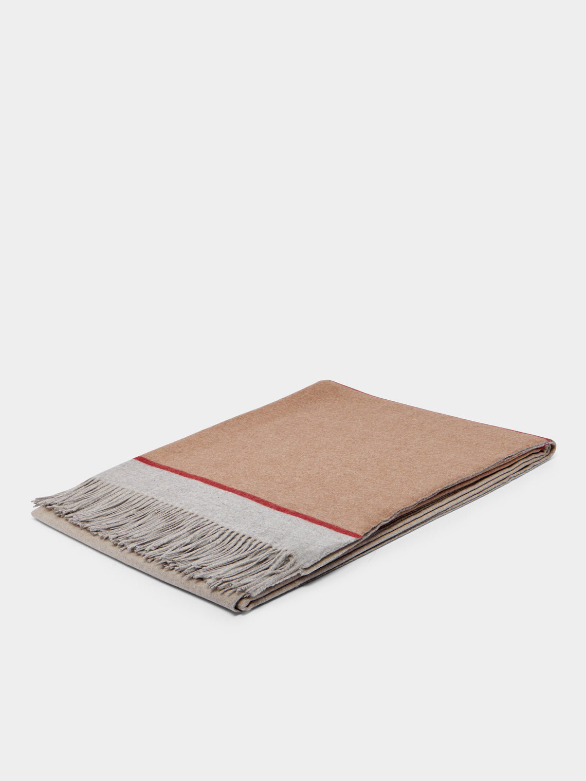 Brunello Cucinelli - Silk Colour-Block Blanket -  - ABASK