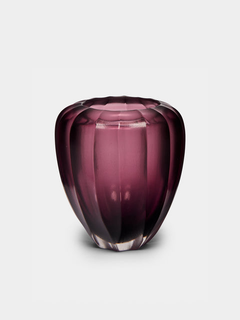 Micheluzzi Glass - Goccia Ametista Hand-Blown Murano Glass Vase -  - ABASK - 