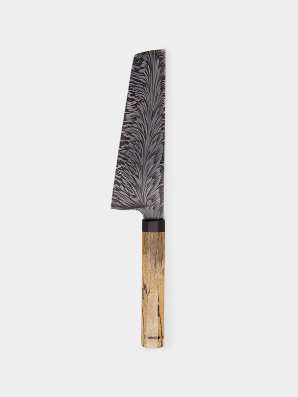 Bodman Blades - Hand-Forged Spalted Tamarind and Damascus Steel Nakiri Knife -  - ABASK - 