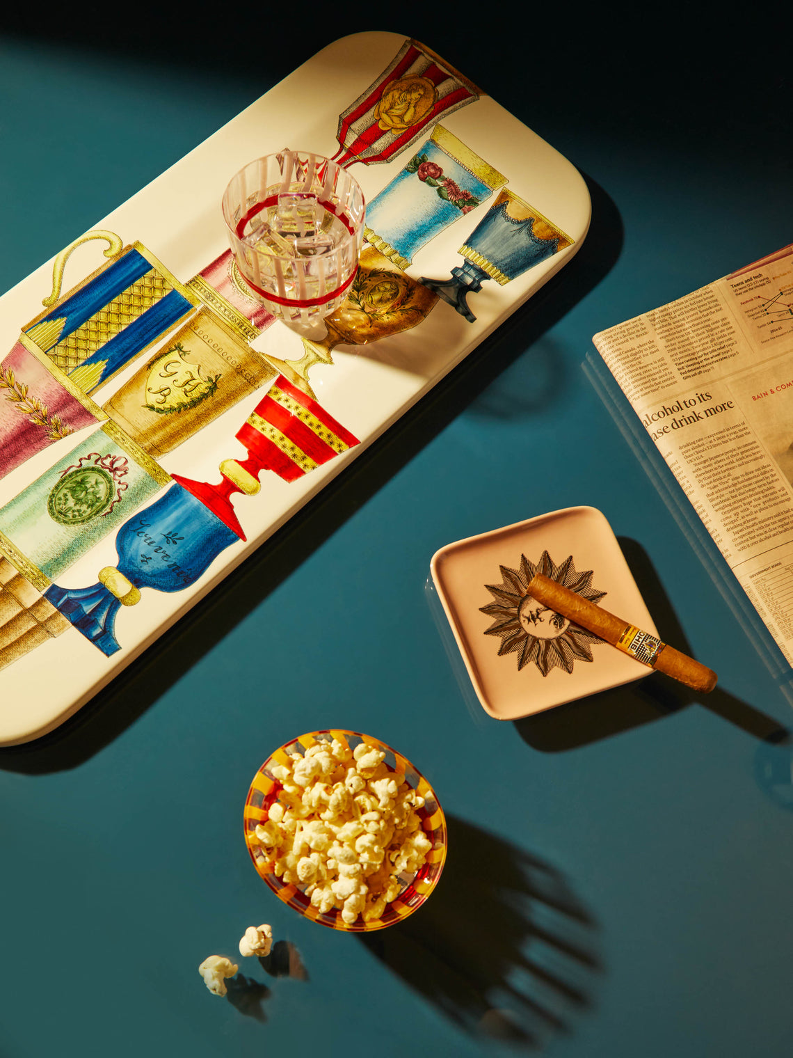 Fornasetti - Bicchieri di Boemia Wood Tray -  - ABASK