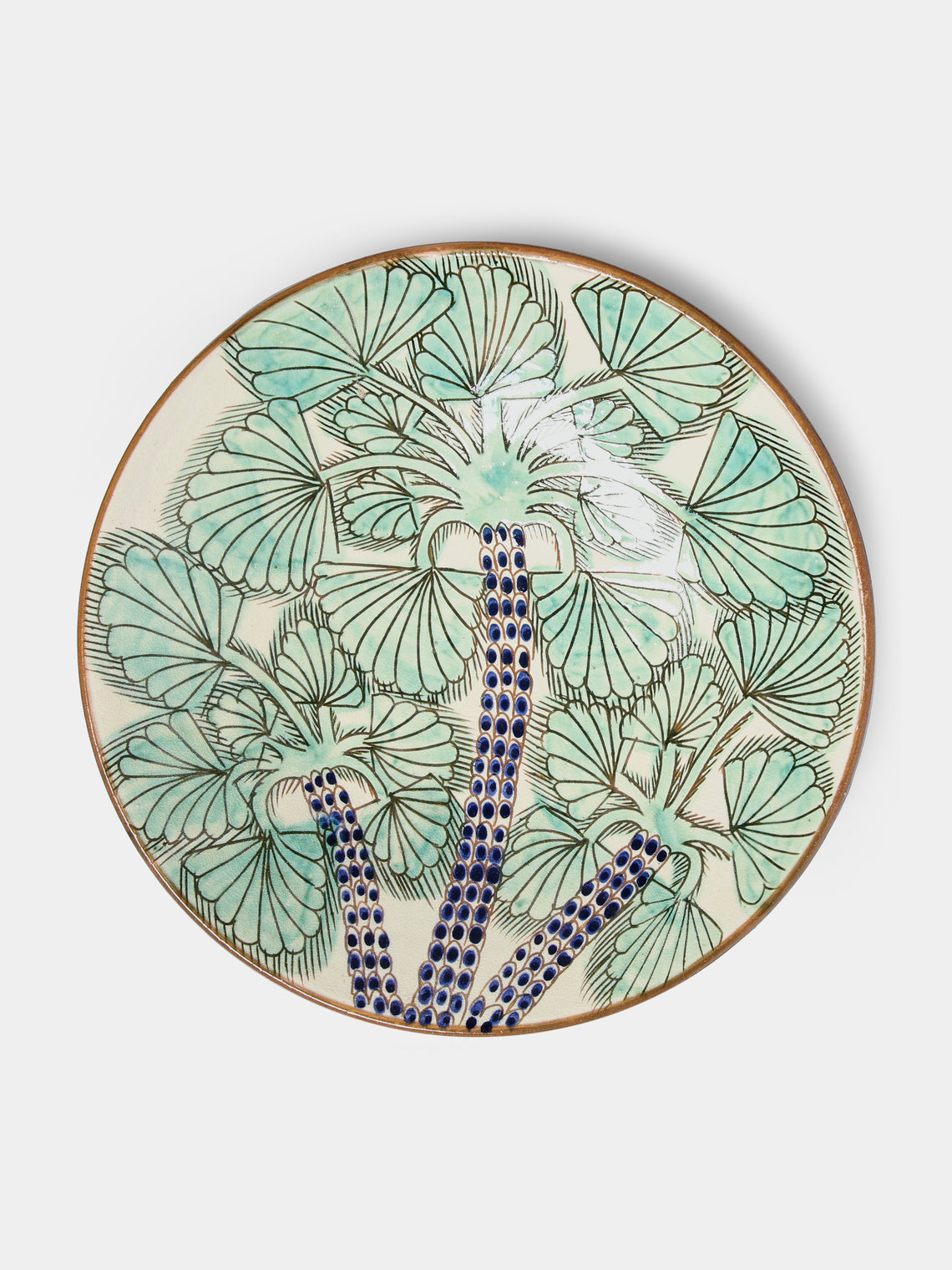 Anut - Nakhla Palms Hand-Painted Ceramic Serving Bowl -  - ABASK