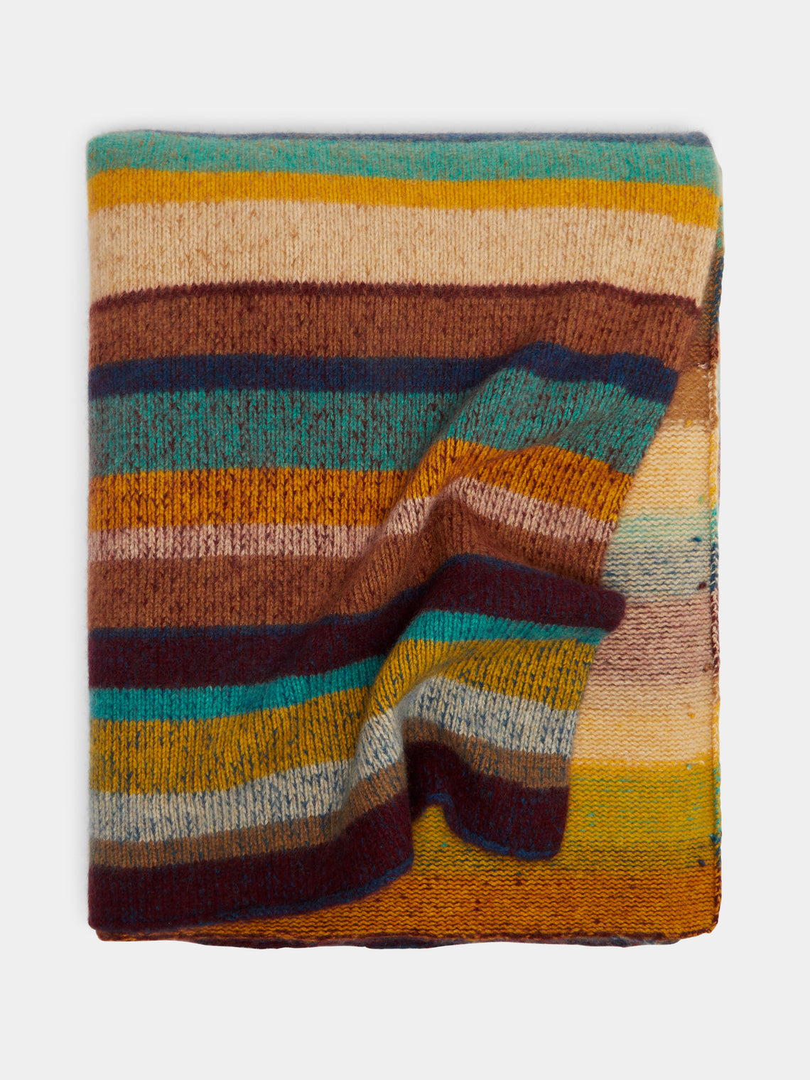 The Elder Statesman - Stripe Super Soft Cashmere Blanket - Multiple - ABASK - 