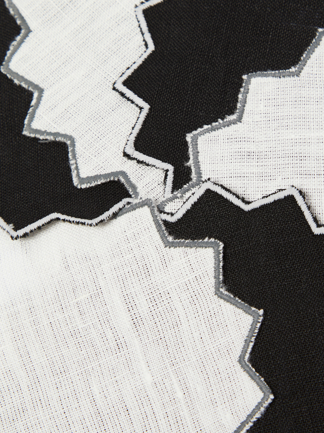 Los Encajeros - Triangu Embroidered Linen Coasters (Set of 6) -  - ABASK