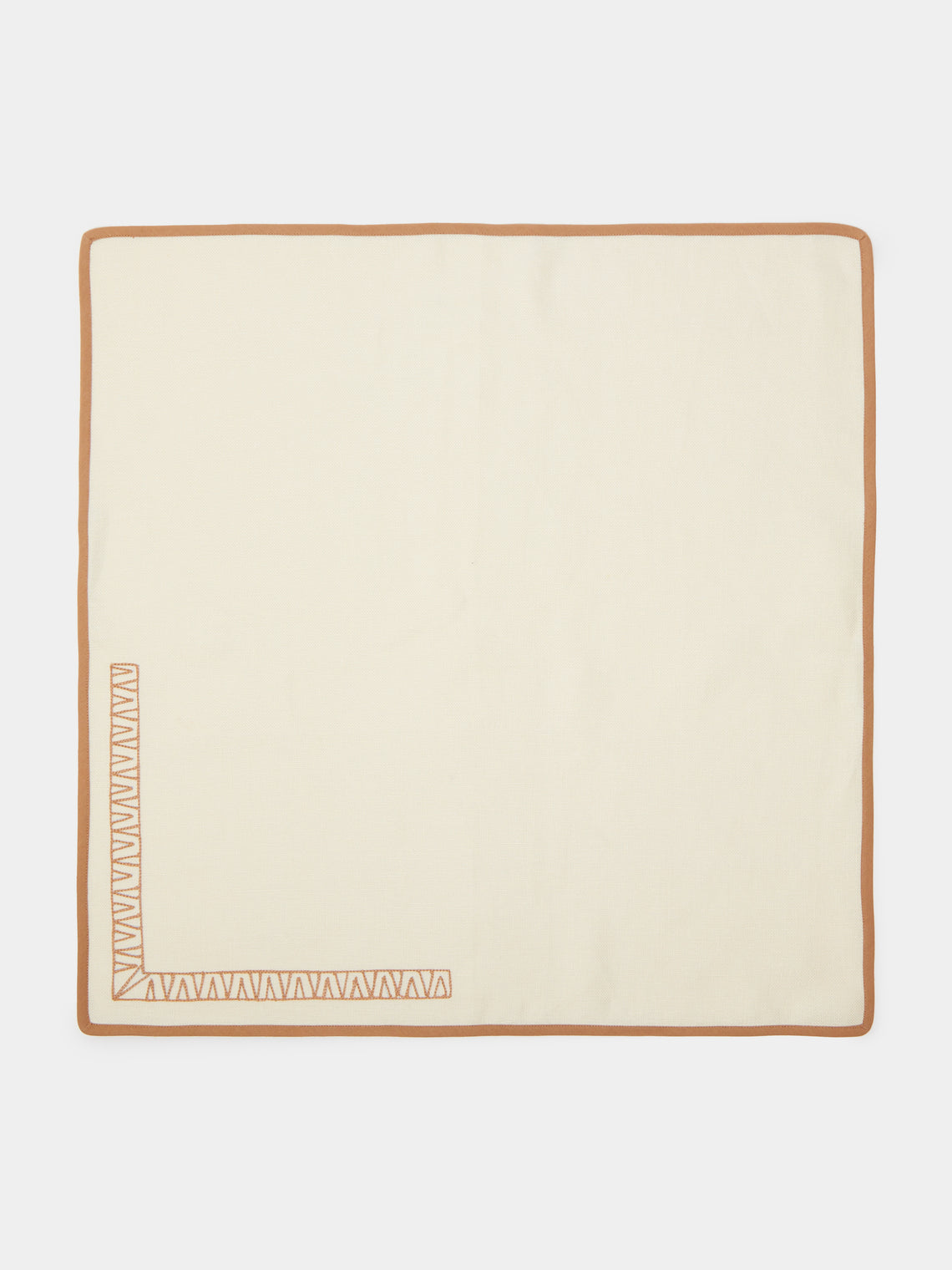 Loretta Caponi - Aztec Hand-Embroidered Linen Placemats and Napkins (Set of 2) -  - ABASK