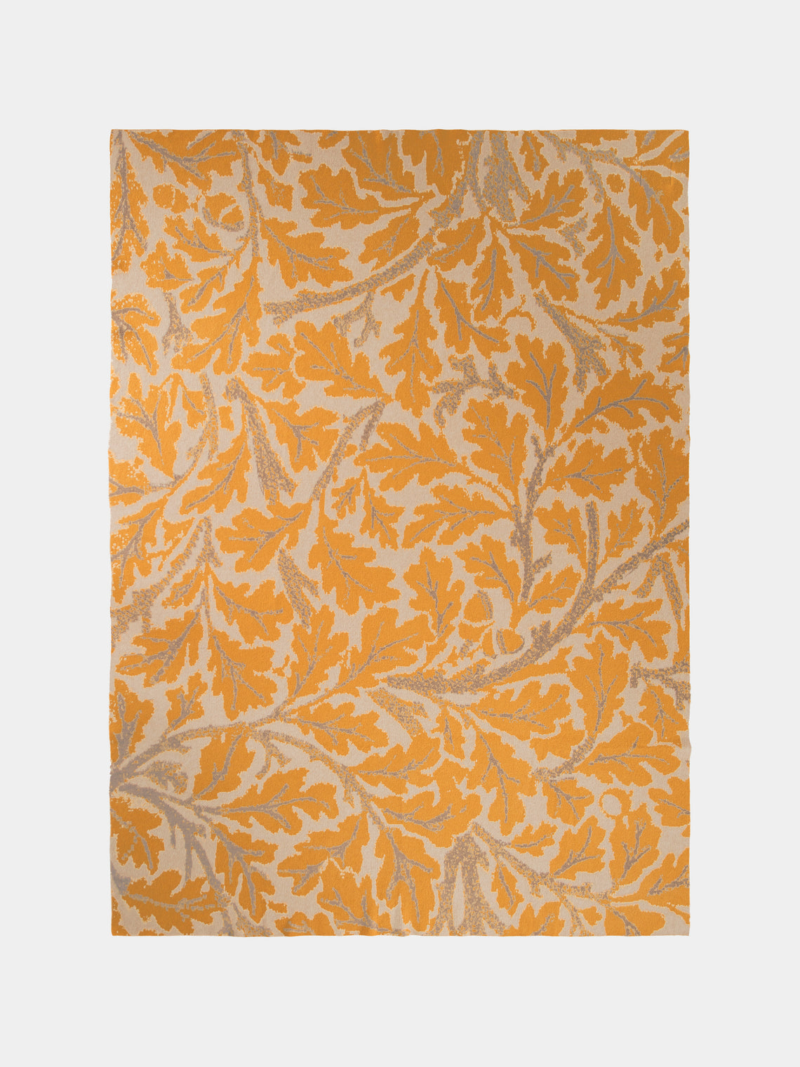 Saved NY - Oak Leaf Cashmere Blanket - Yellow - ABASK