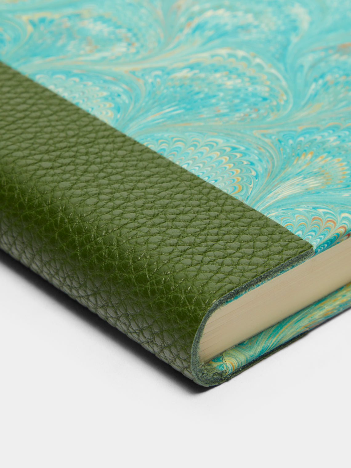 Giannini Firenze - Hand-Marbled Leather Bound Notebook -  - ABASK