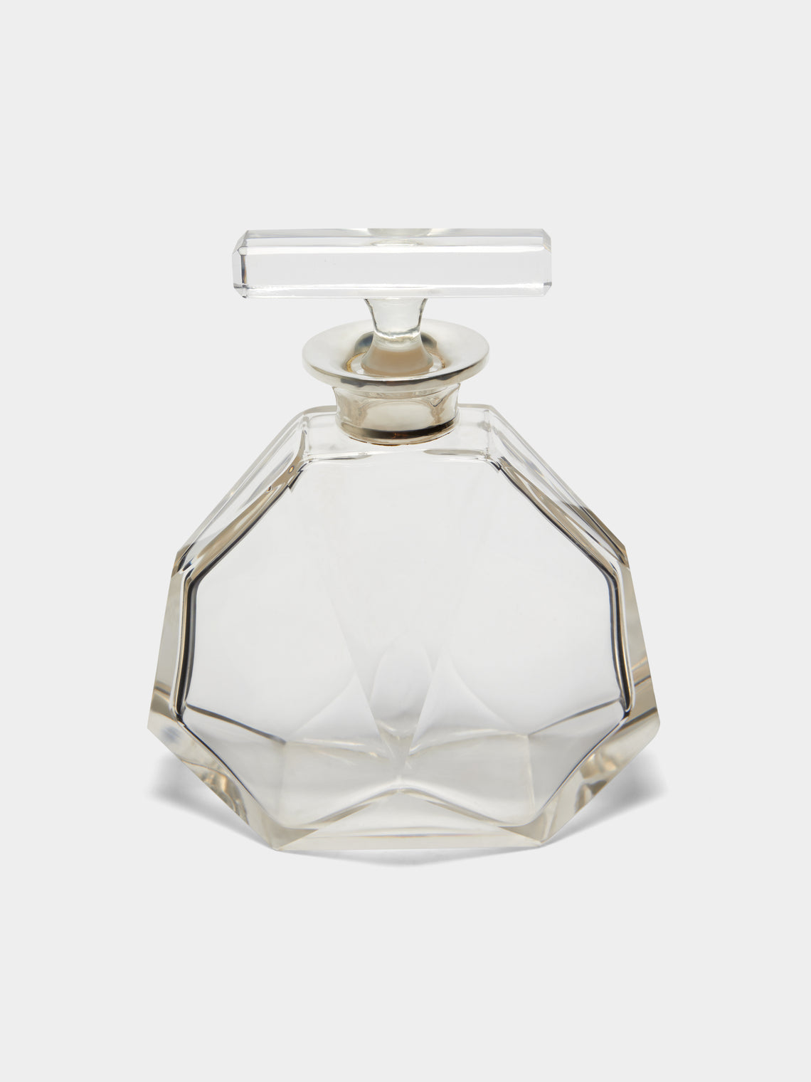 Antique and Vintage - 1930s English Art Déco Silver & Cut Glass Decanter -  - ABASK - 