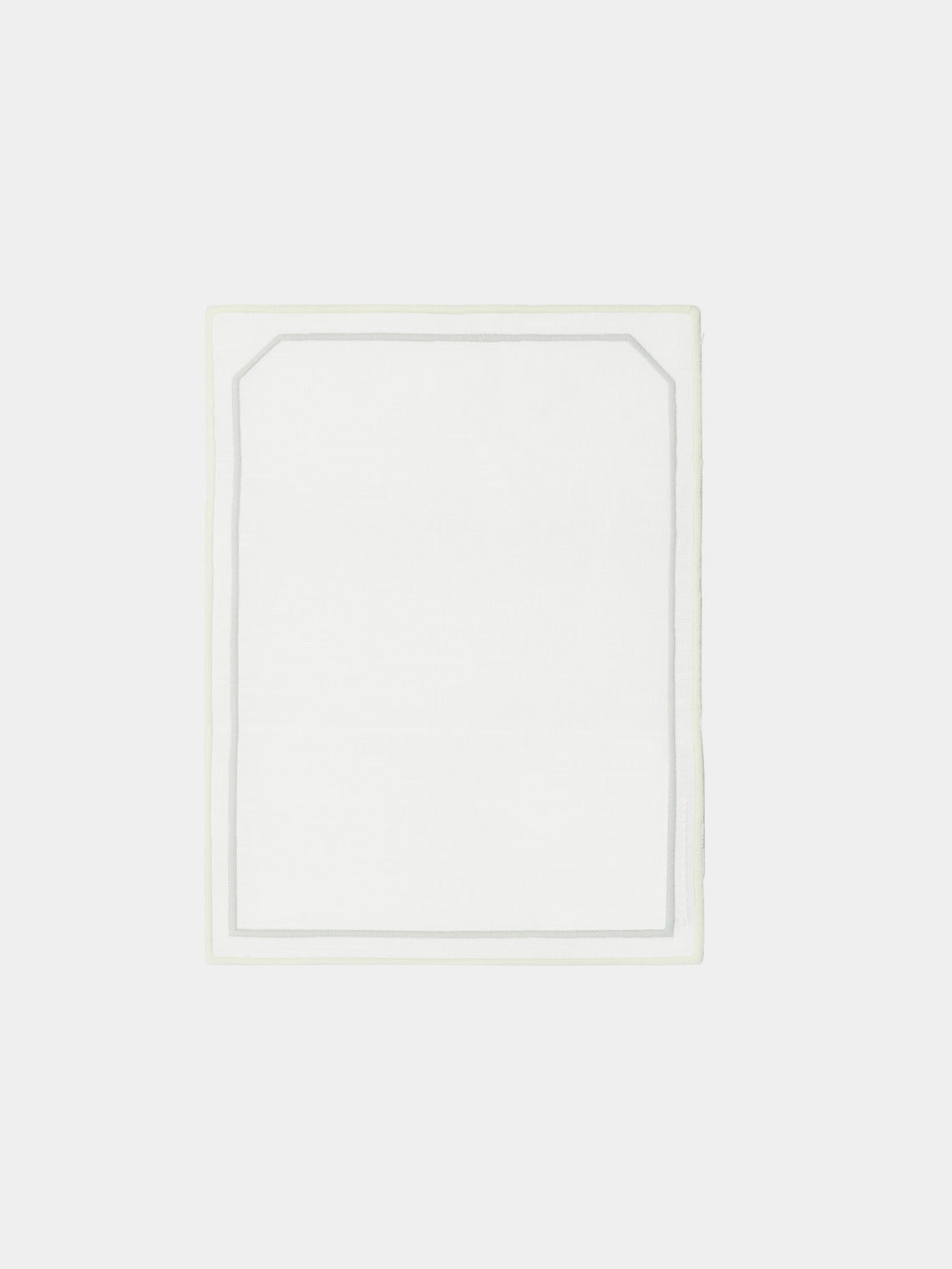 Los Encajeros - Octo Embroidered Linen Cocktail Napkins (Set of 6) -  - ABASK - 