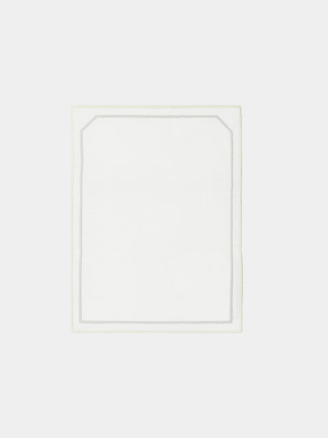 Los Encajeros - Octo Embroidered Linen Cocktail Napkins (Set of 6) -  - ABASK - 