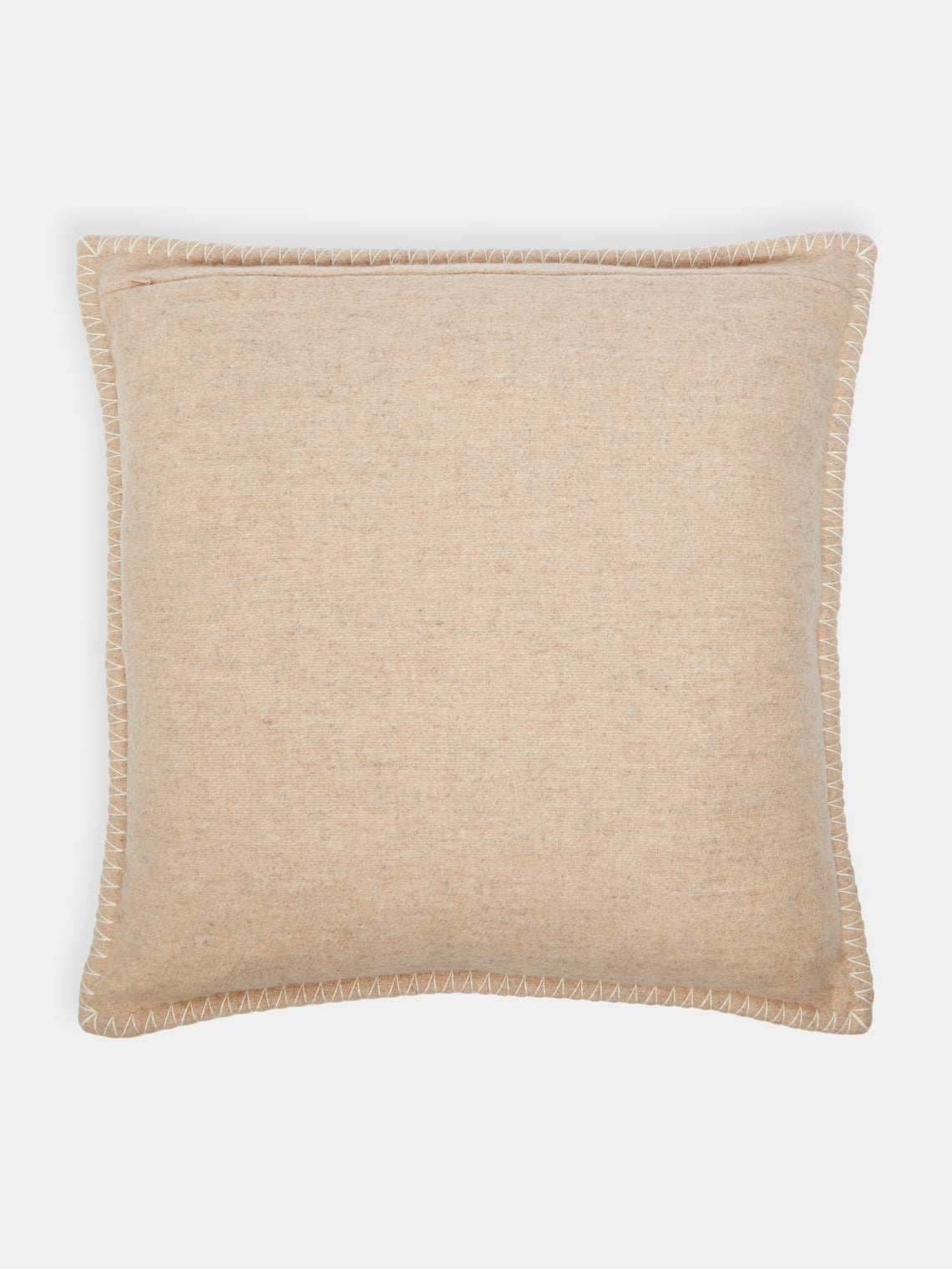 Johnstons of Elgin - Herringbone Jacquard Wool Cushion -  - ABASK