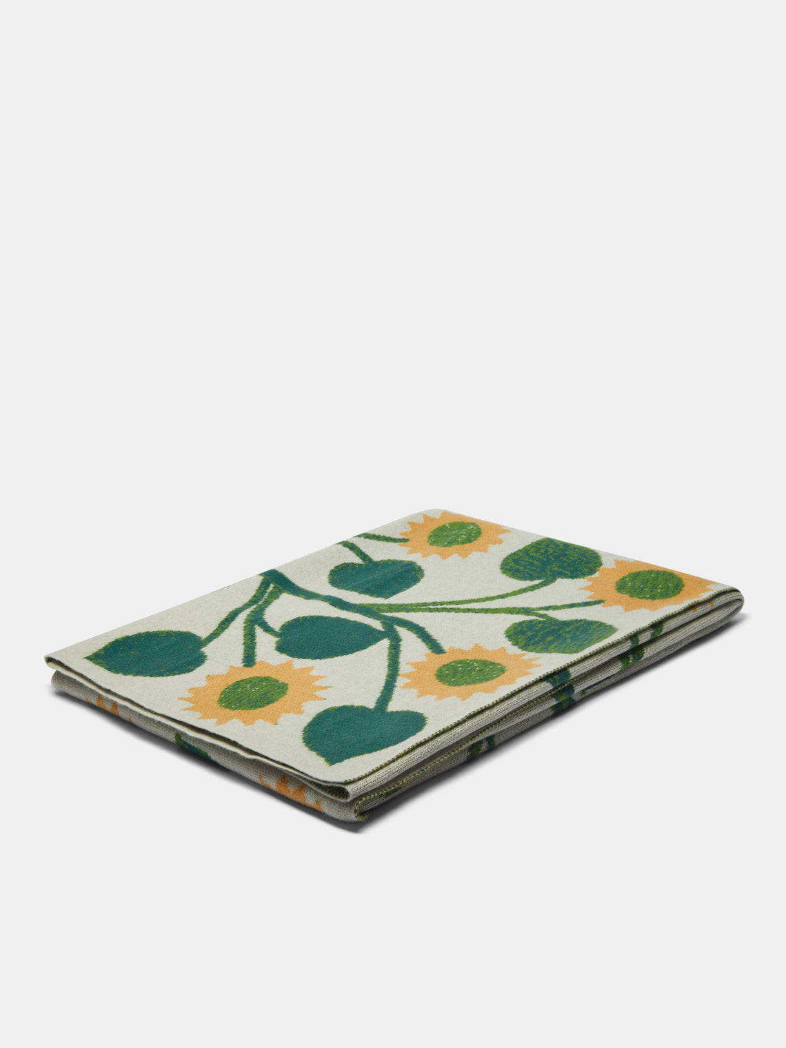 Saved NY - Sunflower Cashmere Blanket - Green - ABASK