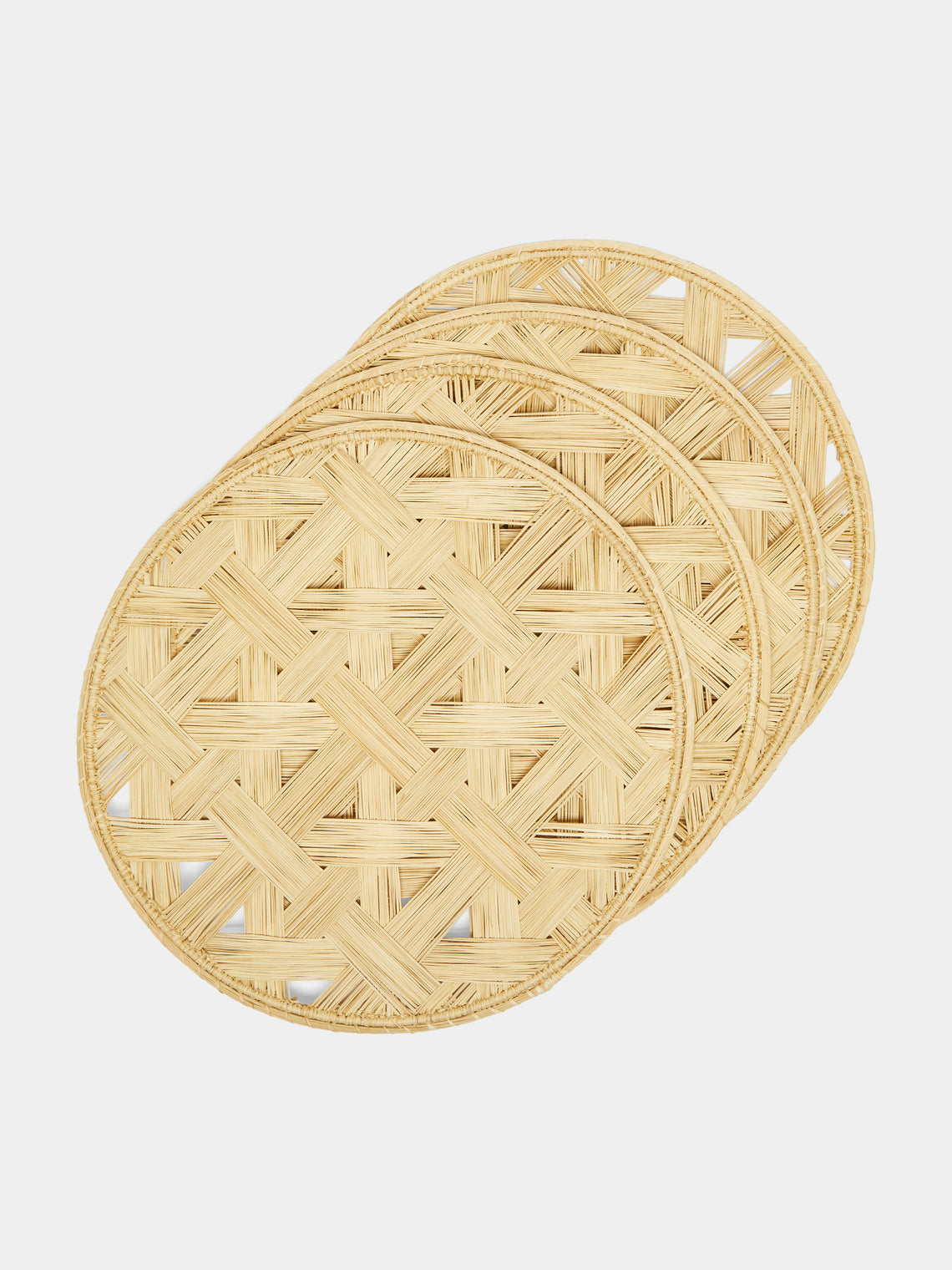 Artesanías del Atlántico - Atarraya Handwoven Palm Placemats (Set of 4) -  - ABASK