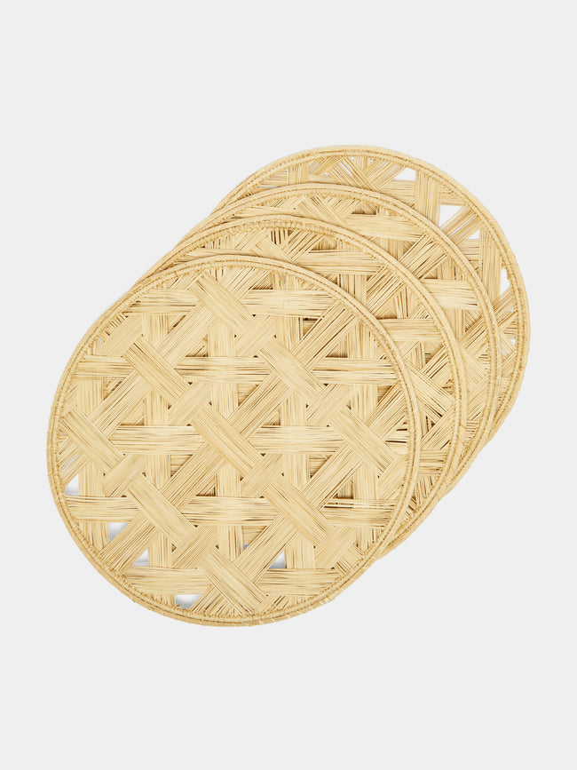 Artesanías del Atlántico - Atarraya Handwoven Palm Placemats (Set of 4) -  - ABASK