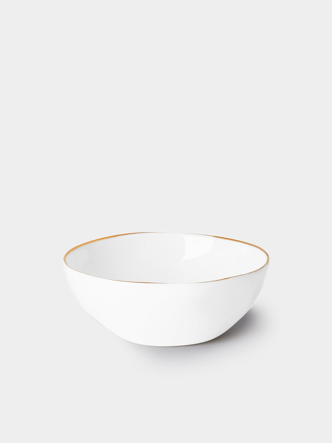 Feldspar - Hand-Painted 24ct Gold and Bone China Ice Cream Bowls (Set of 4) -  - ABASK - 
