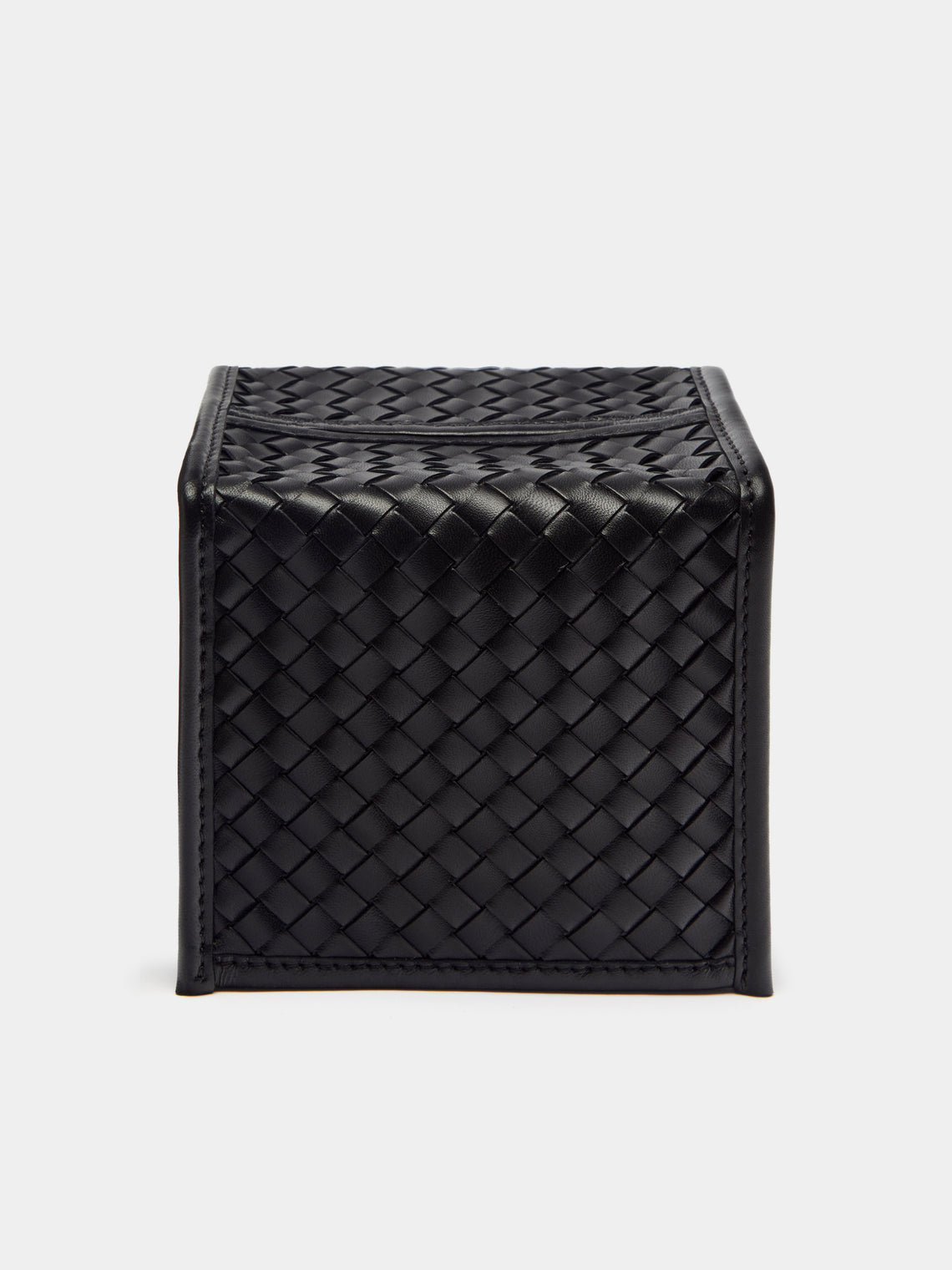 Riviere - Woven Leather Tissue Box -  - ABASK - 
