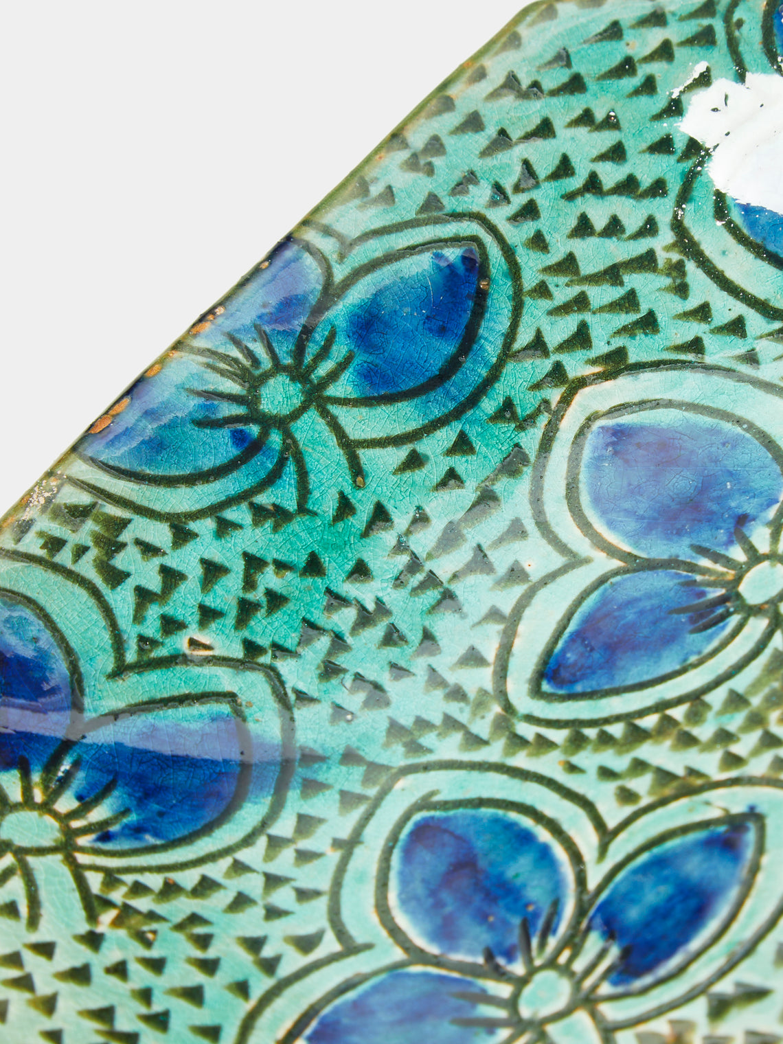 Anut Cairo - Clover Hand-Painted Ceramic Dessert Plates (Set of 4) -  - ABASK