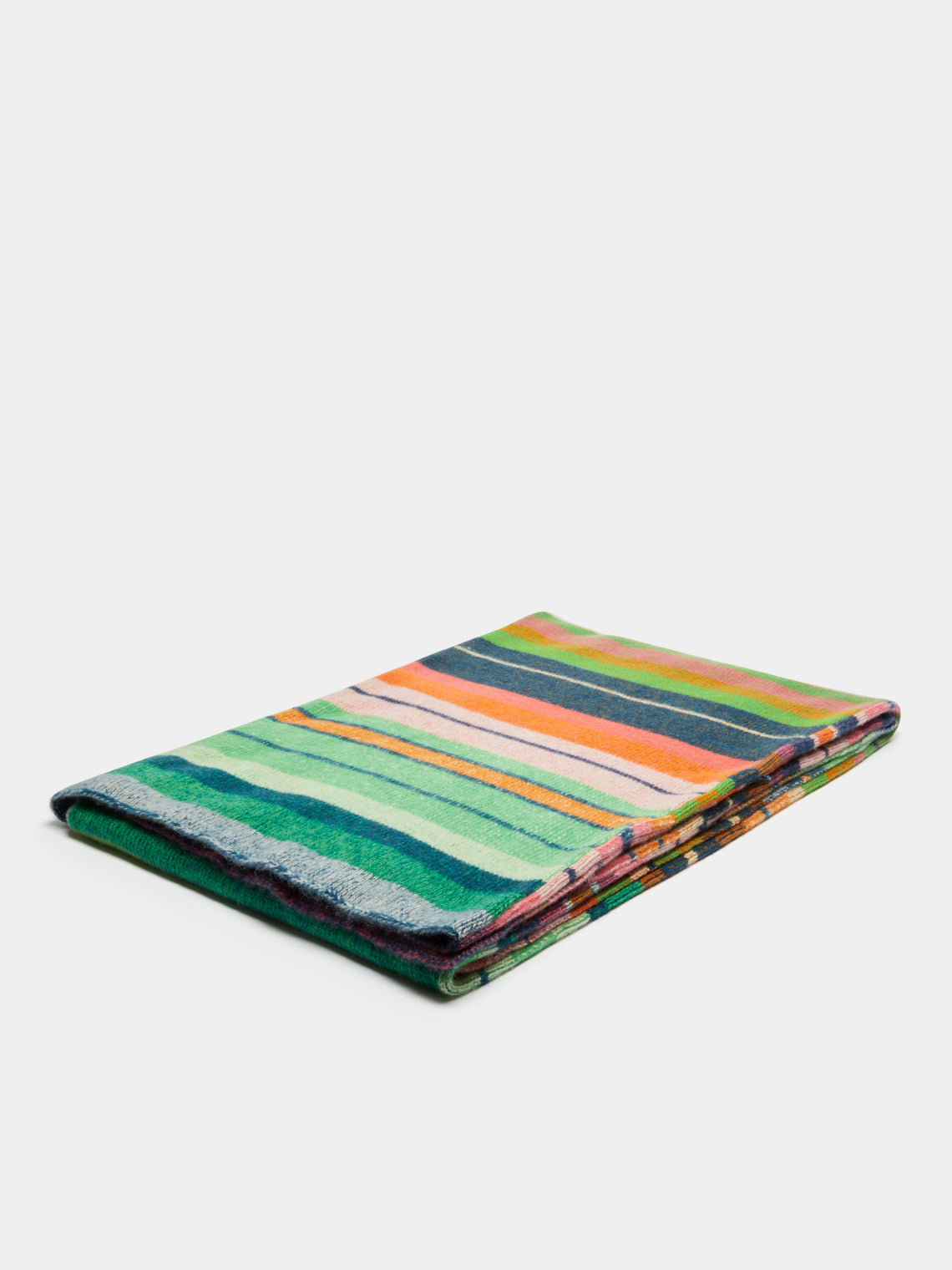 The Elder Statesman - Stripe Super Soft Cashmere Blanket -  - ABASK