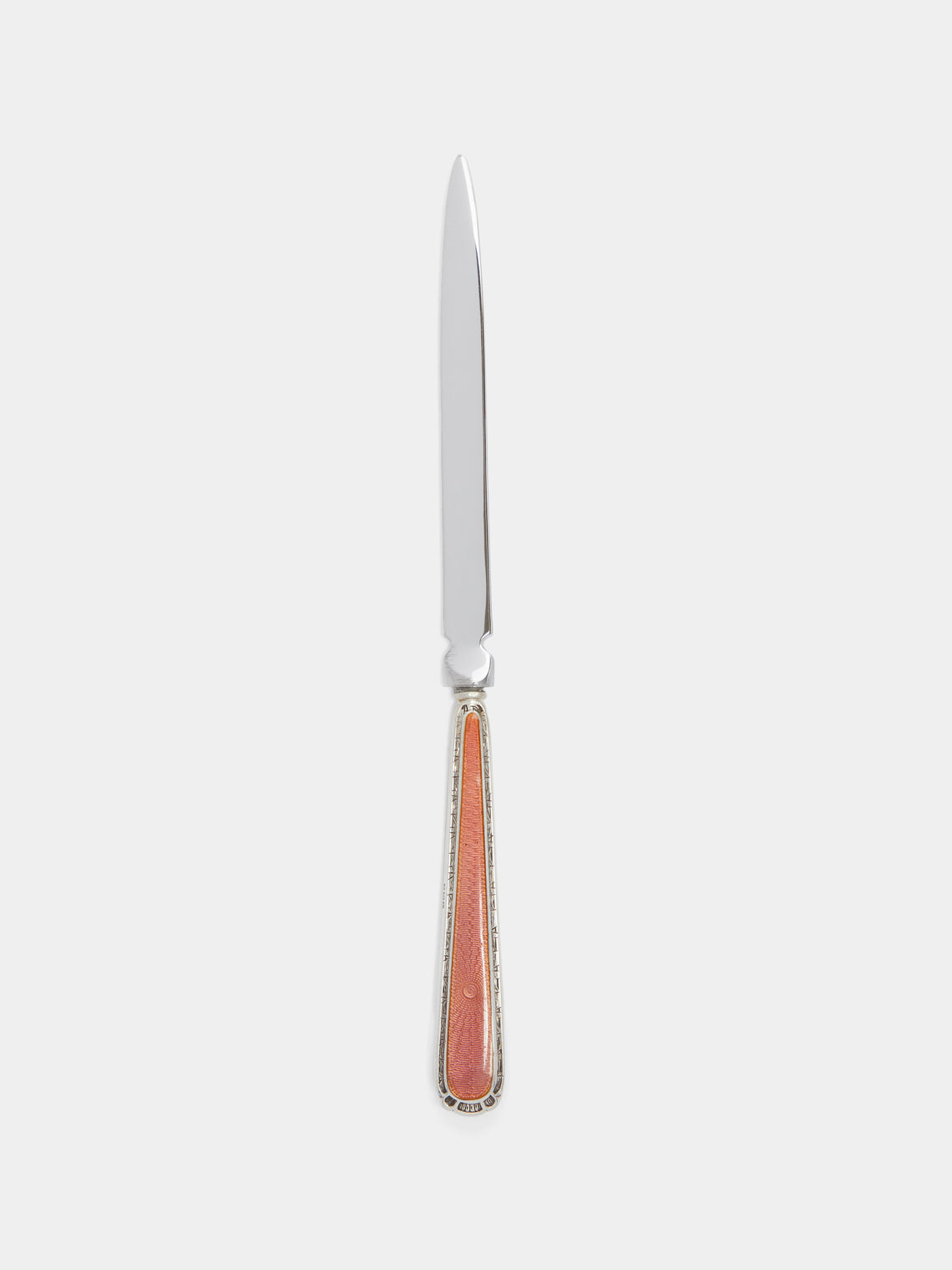 Antique and Vintage - 1920s Sterling Silver Enamel-Mounted Letter Opener - Pink - ABASK - 