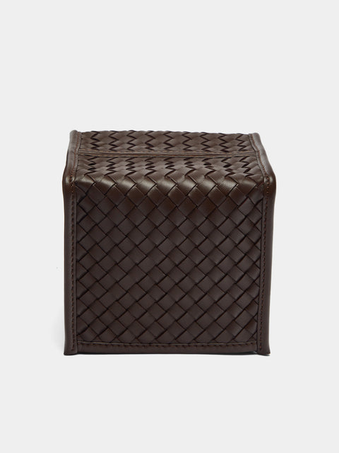 Riviere - Woven Leather Tissue Box -  - ABASK - 