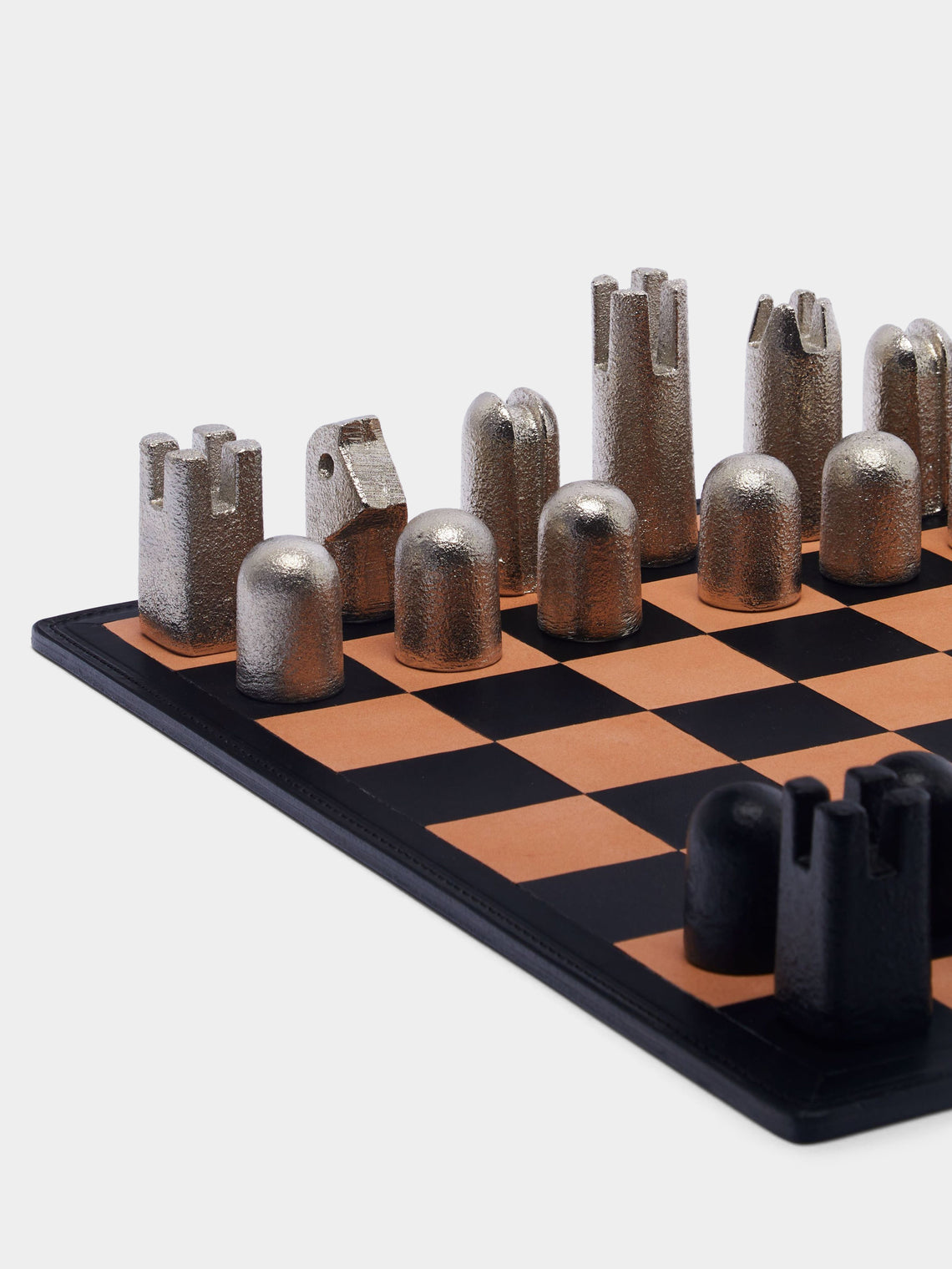 Carl Auböck - Leather and Nickel Chess Set -  - ABASK