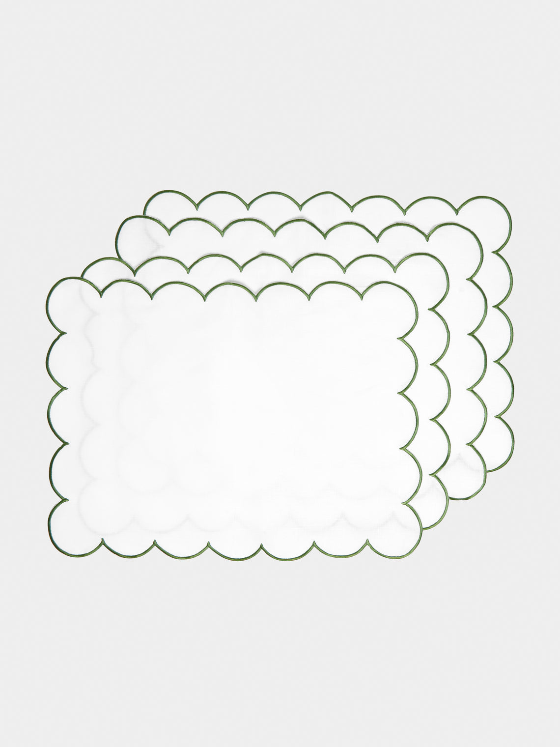 Angela Wickstead - Diletta Scalloped Linen Placemats (Set of 4) -  - ABASK