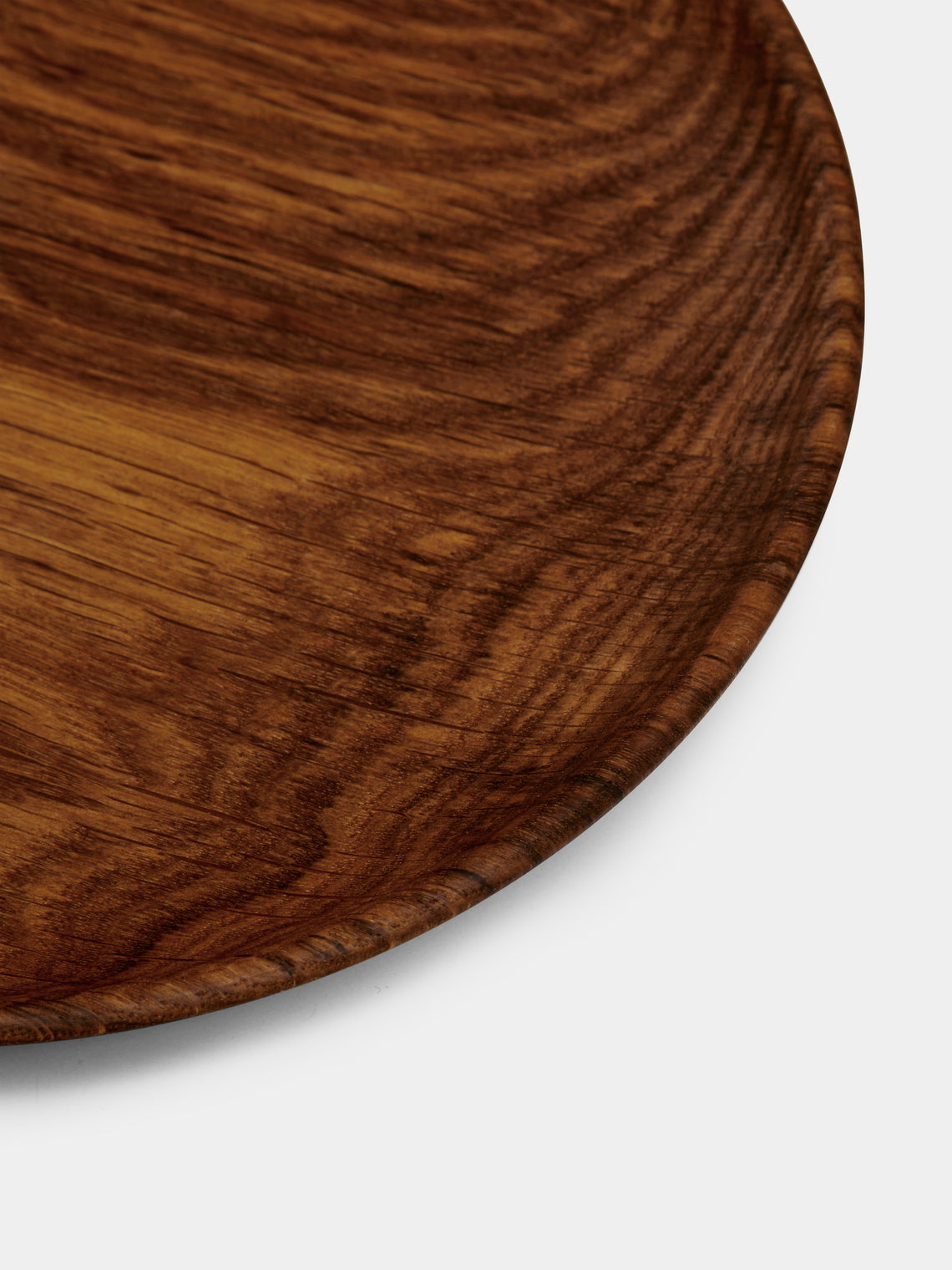 Antonis Cardew - Hand-Turned Brown Oak Small Plate -  - ABASK