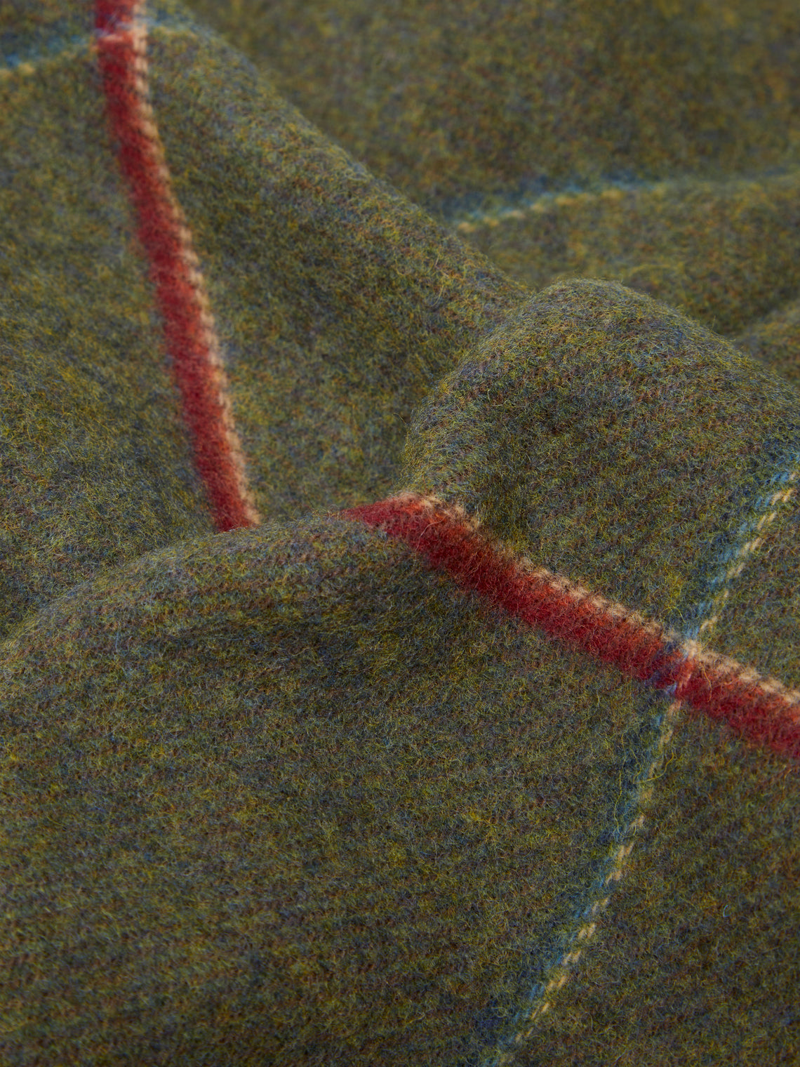 Johnstons of Elgin - Double-Faced Wool Check Blanket - Green - ABASK