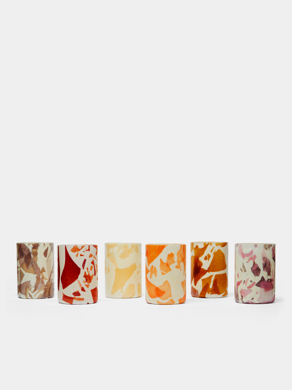 Stories of Italy - Borealis Hand-Blown Murano Glass Tumblers (Set of 6) -  - ABASK
