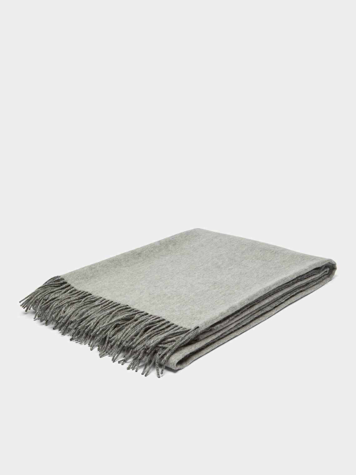 Johnstons of Elgin - Double-Sided Cashmere Blanket - Grey - ABASK