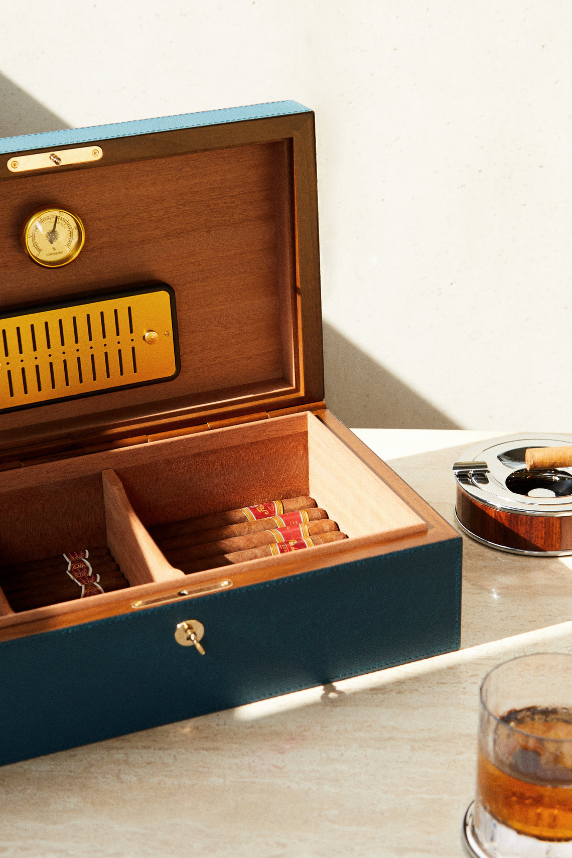 Giobagnara - Santiago Leather Large Humidor Case (80 Cigars) -  - ABASK