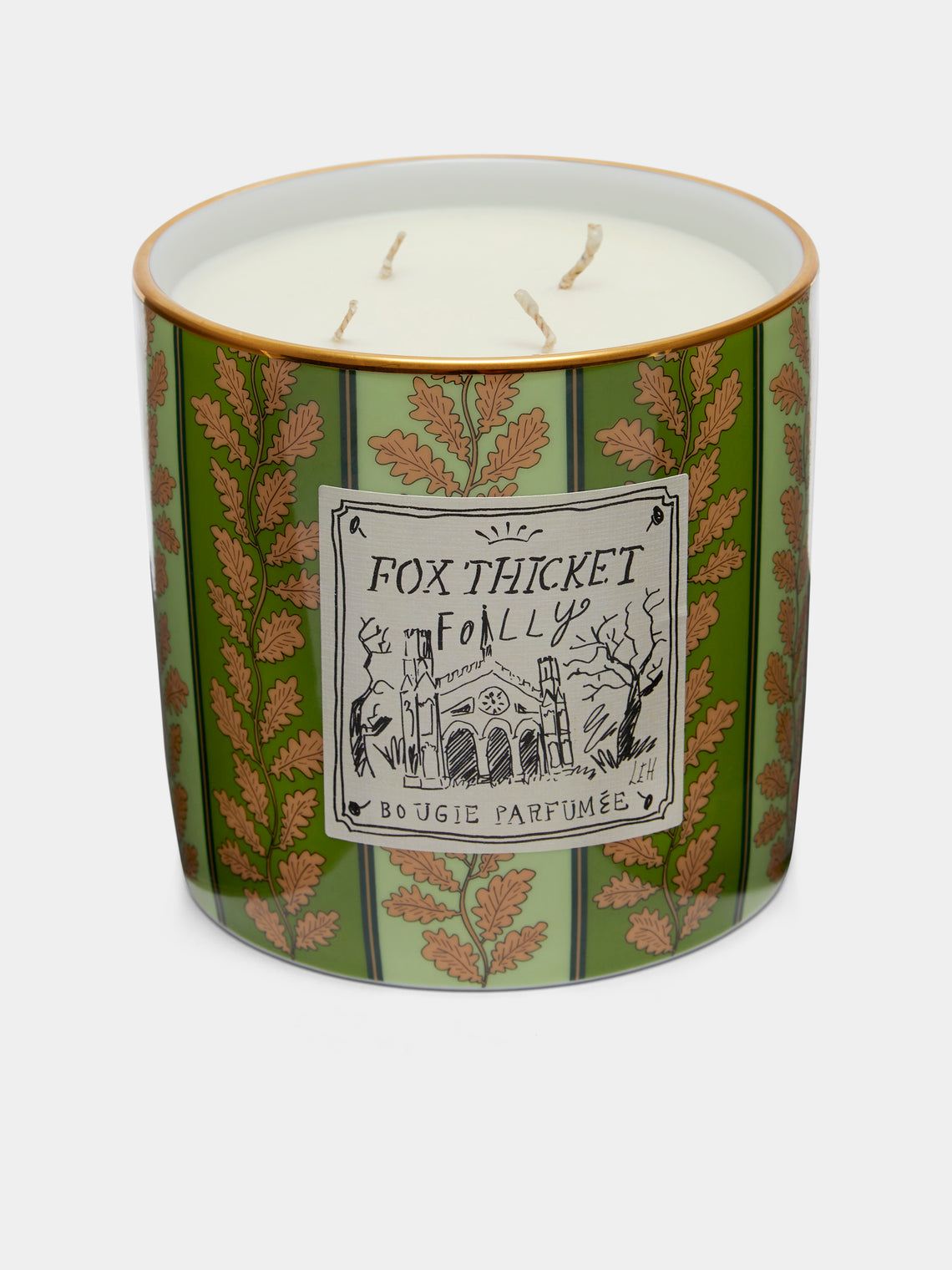 Ginori 1735 - Profumi Luchino Fox Thicket Folly Porcelain Large Candle -  - ABASK - 
