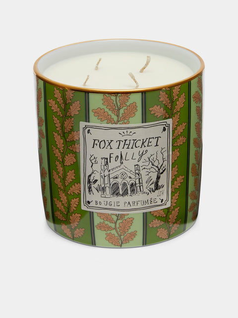 Ginori 1735 - Profumi Luchino Fox Thicket Folly Porcelain Large Candle -  - ABASK - 
