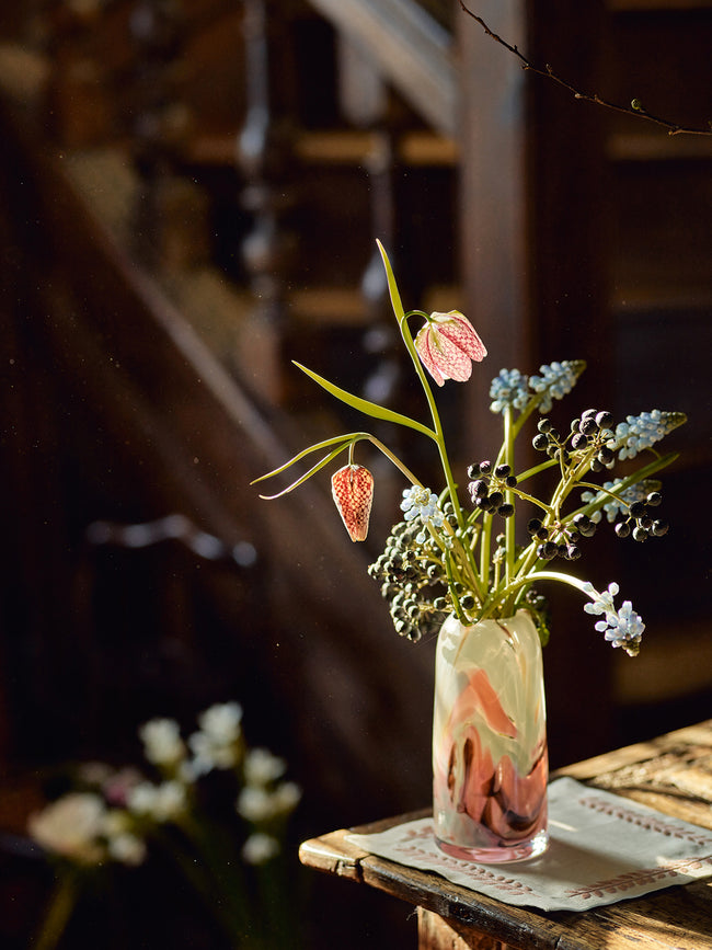 The Glass Studio - Marbled Hand-Blown Glass Bud Vase -  - ABASK
