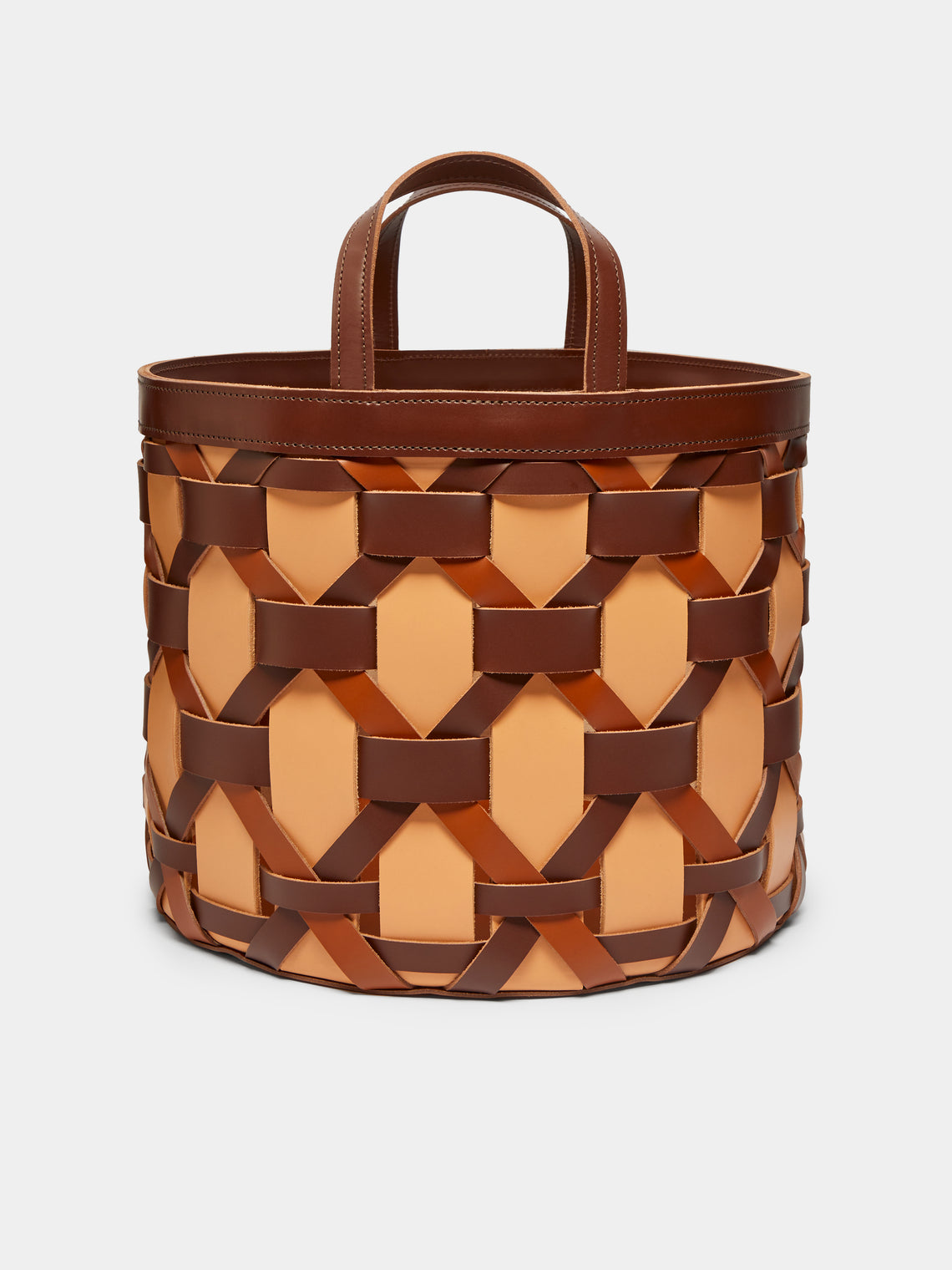 Rabitti 1969 - Palu Woven Leather Low Basket -  - ABASK