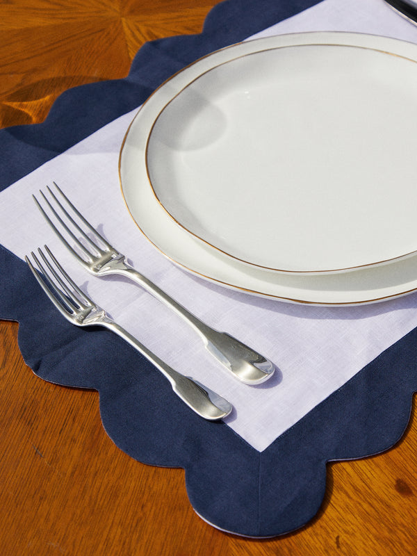 Angela Wickstead - Rapallo Scalloped Linen Placemats (Set of 4) -  - ABASK