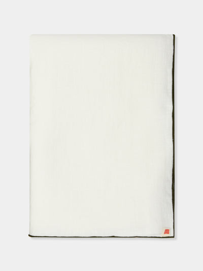 Madre Linen - Hand-Dyed Linen Contrast-Edge Tablecloth -  - ABASK - 