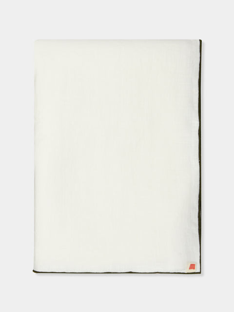 Madre Linen - Hand-Dyed Linen Contrast-Edge Tablecloth -  - ABASK - 