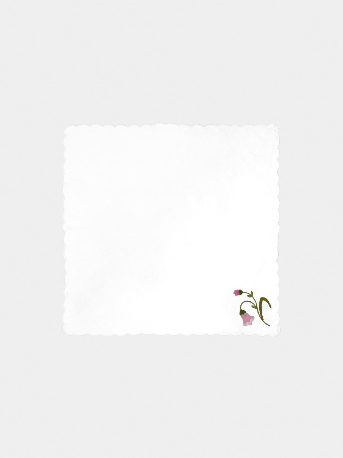 Taf Firenze - Fantasia Estate Hand-Embroidered Linen Placemats and Napkins (Set of 6) -  - ABASK