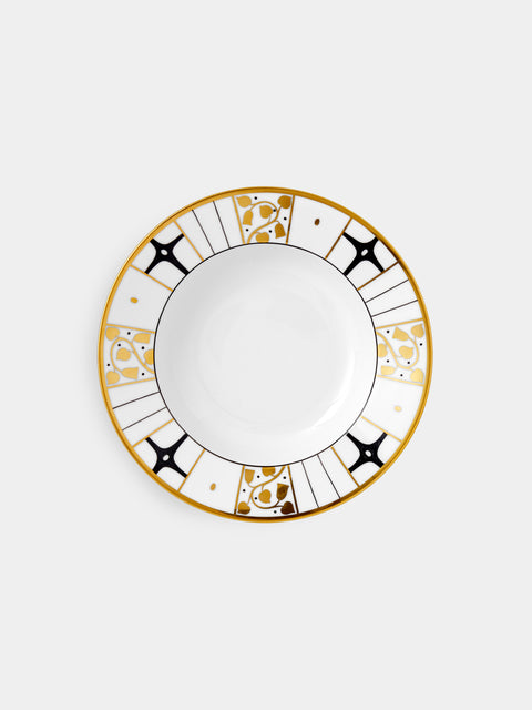 Augarten - Déco Vienne Porcelain Hand-Painted Soup Plate - ABASK
