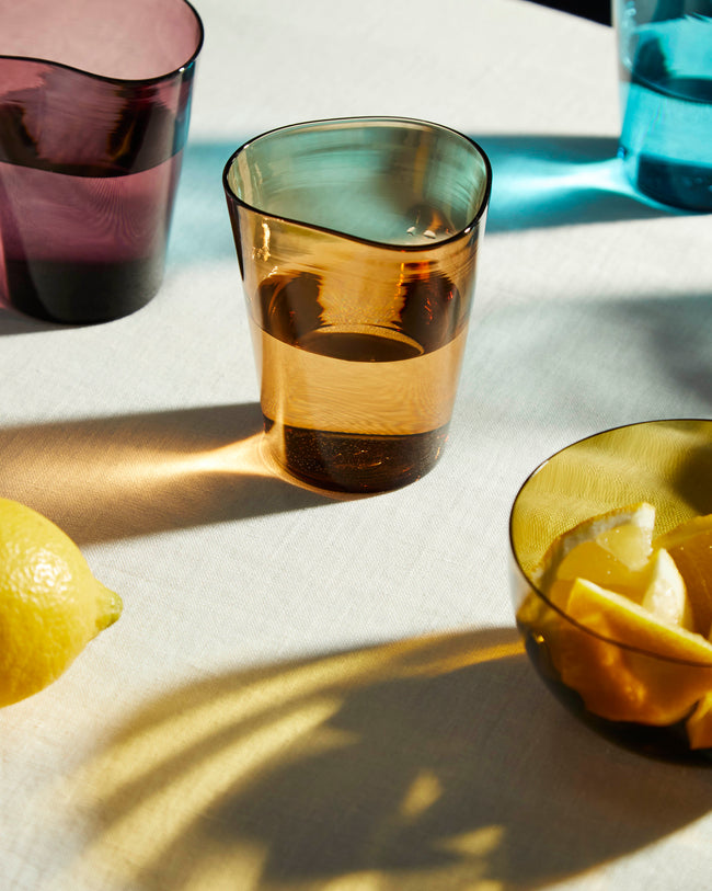 Micheluzzi Glass - Mosso Miele Hand-Blown Murano Glass Tumbler -  - ABASK