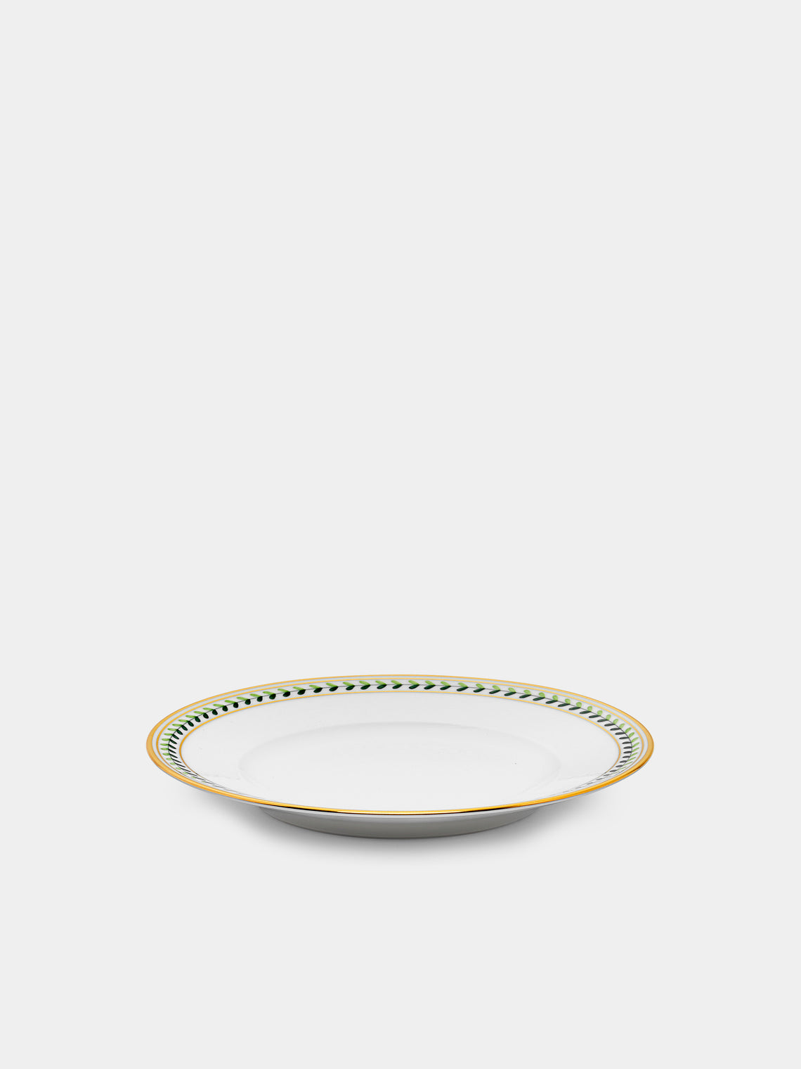 Augarten - Leafed Edge Hand-Painted Porcelain Bread Plate -  - ABASK
