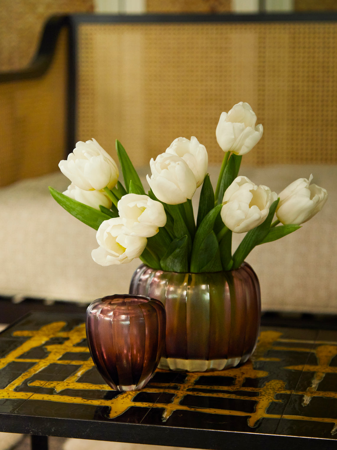 Micheluzzi Glass - Pozzo Ametista Hand-Blown Murano Glass Vase -  - ABASK